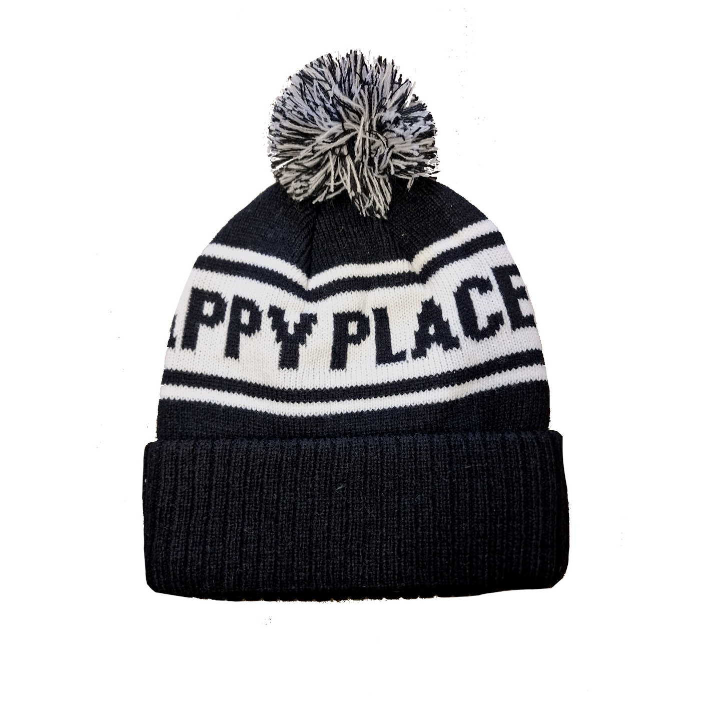 Black And White Bobble Hat