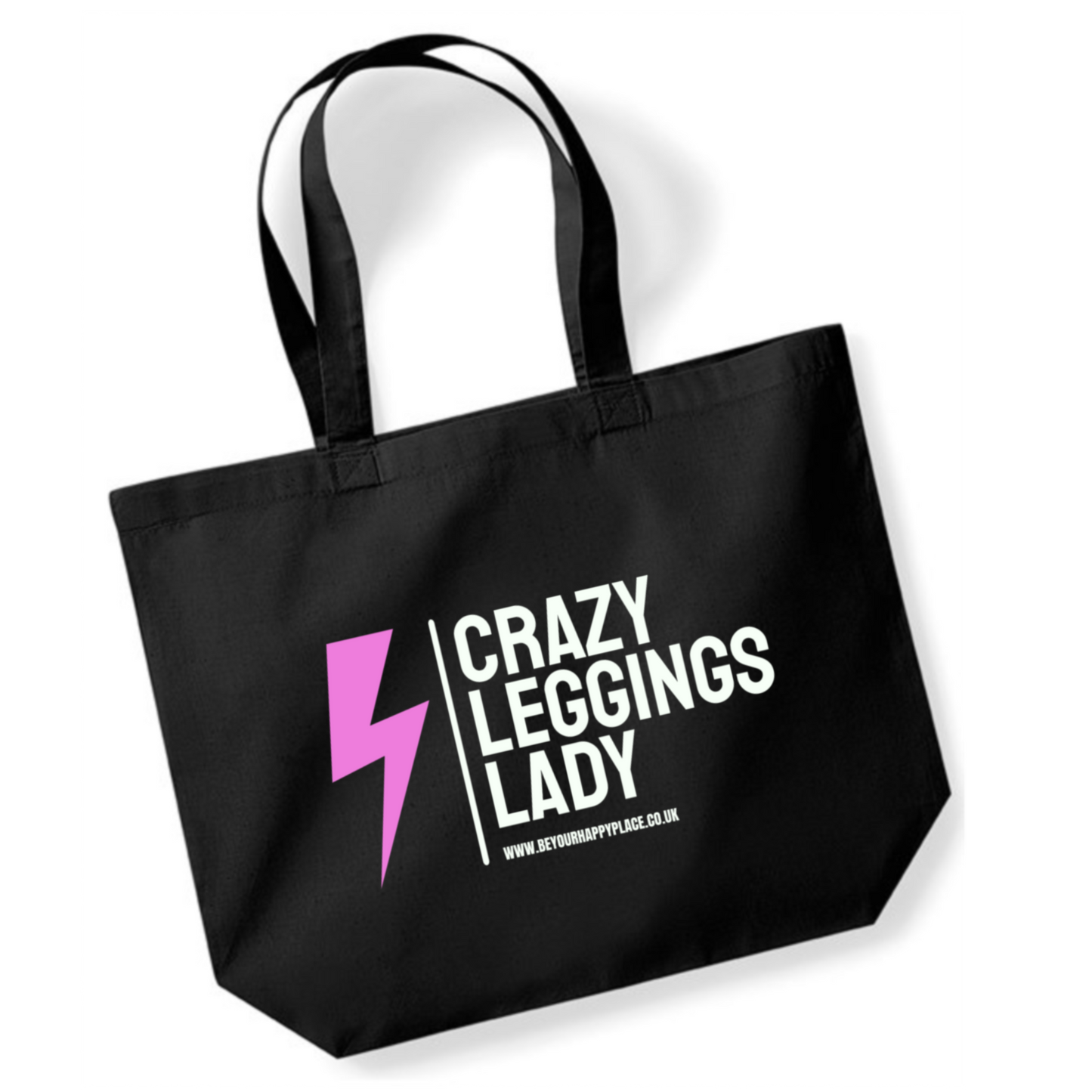 Crazy Leggings Lady Logo Canvas Tote Bag