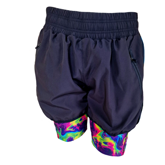 NEON DOUBLE LAYER SHORTS