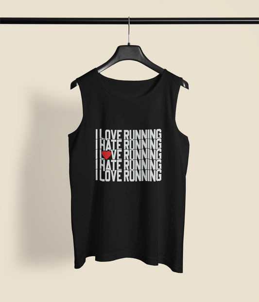Love Running, Hate Running Black Vest Top