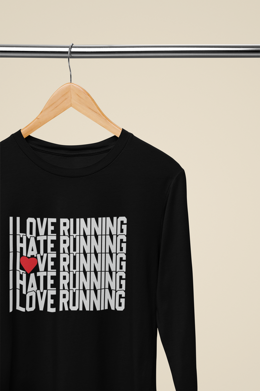 Love Running, Hate Running Black Long Sleeve T Shirt